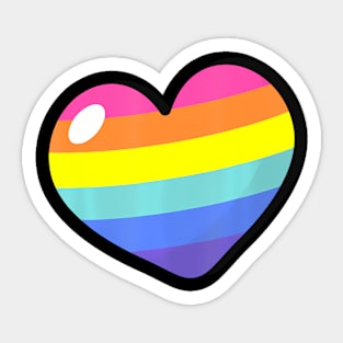 Heart 90's Style LGBT Gay Pride Sticker